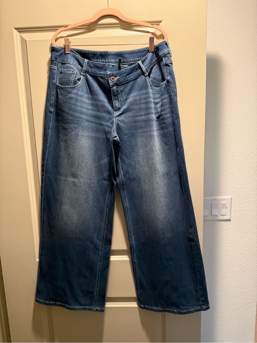 HALARA Women's Wide-Leg Denim Jeans - Blue